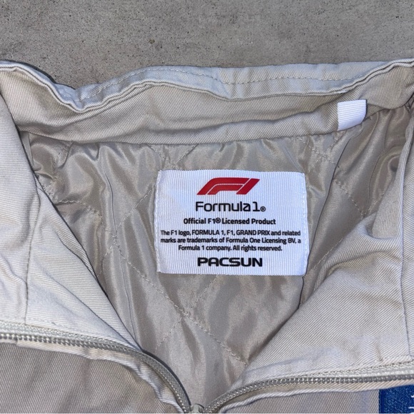 Formula Racing White Jacket with Patches - Picture 7 of 7